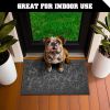 Home Entrance Grey Leaves Door Mat Deluxe 17x29.5 in Absorbent Natural Rubber Non Slip Indoor Outdoor Easy Clean Beautiful Welcome Mats for Front Door