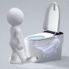 ST-GP-01 Smart Toilet with Heated Bidet Seat, Portable toilet with bidet built in AUTO Open&Close, AUTO Dual Flush