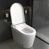 Smart Toilet with 85MM Wider Bidet Seat, Smart Toilet with Bidet Built in, Voice Control, Bubble Shield, AUTO Dual Flush