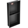 VEVOR 13"x25" No Tile Shower Niche 304 Stainless Steel, Wall-Inserted Niche Recessed Double Shelves