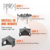 VEVOR 10x10 FT Pop up Canopy with Removable Sidewalls, Instant Canopies Portable Gazebo & Wheeled Bag, UV Resistant Waterproof
