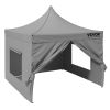 VEVOR 10x10 FT Pop up Canopy with Removable Sidewalls, Instant Canopies Portable Gazebo & Wheeled Bag, UV Resistant Waterproof