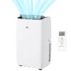 HOMCOM 12,000 BTU Portable Air Conditioner for Rooms Up to 549 Sq. Ft., 5-in-1 AC Unit Dehumidifier Fan Auto Sleep with Remote, 24H Timer On/Off