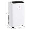 HOMCOM 12,000 BTU Portable Air Conditioner for Rooms Up to 549 Sq. Ft., 5-in-1 AC Unit Dehumidifier Fan Auto Sleep with Remote, 24H Timer On/Off