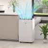 HOMCOM 12,000 BTU Portable Air Conditioner for Rooms Up to 549 Sq. Ft., 5-in-1 AC Unit Dehumidifier Fan Auto Sleep with Remote, 24H Timer On/Off