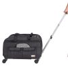VEVOR Cat Carrier with Wheels, Rolling Pet Carrier with Telescopic Handle and Shoulder Strap, Dog Carrier with Wheels for Pets under 35 lbs