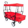 Garden Shopping Beach Cart folding wagon red