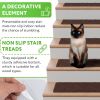 Carpet Stair Treads for Wooden Steps Indoor 8 x 30 inch Pack of 15 Brown Adhesive Stair Tread Carpet for Stairs Non Slip Washable Polyester Stair Mats