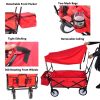 Garden Shopping Beach Cart folding wagon red
