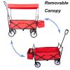 Garden Shopping Beach Cart folding wagon red